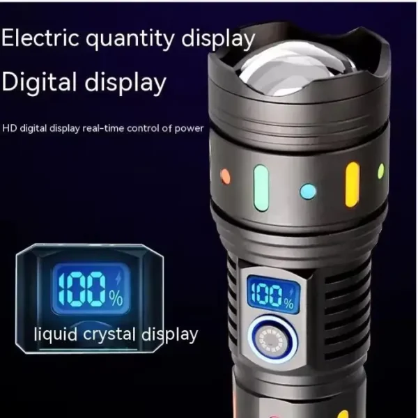COBA Rechargeable Flashlight Colourful (Big Size) - Image 2