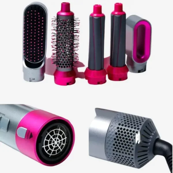 5 in 1 Hot Air Brush Hair Curler Styler Set - Image 6