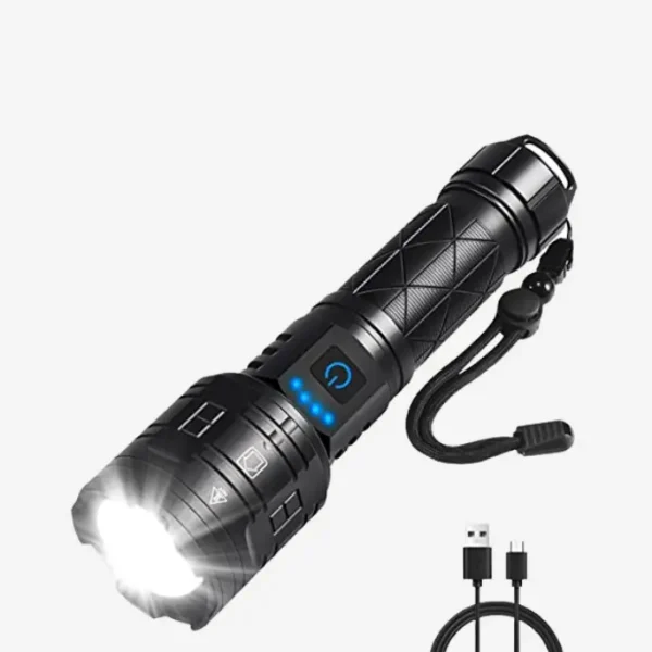 P50 Long Range 9000-Lumens LED Rechargeable Super Bright Flashlight - Image 3