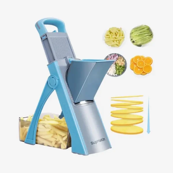 SUPMAKIN Upgrade Safe Mandoline Slicer Plus Kitchen Chopper Blue 2024