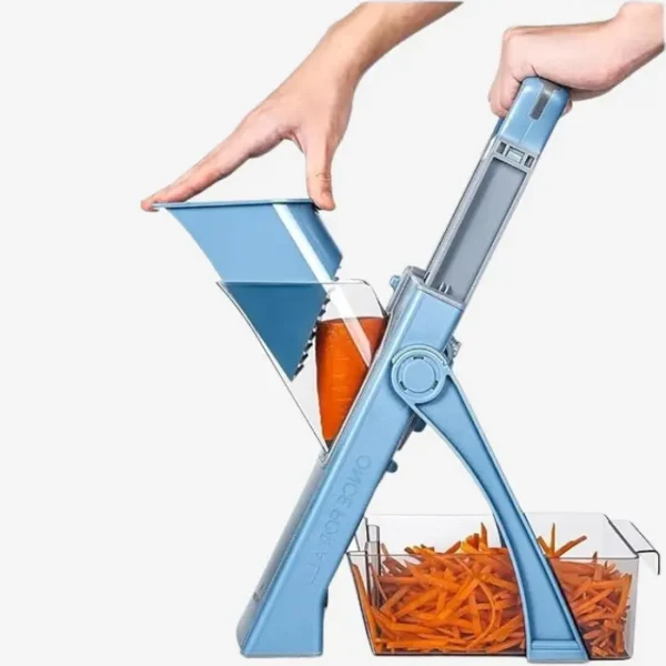 SUPMAKIN Upgrade Safe Mandoline Slicer Plus Kitchen Chopper Blue 2024 - Image 5