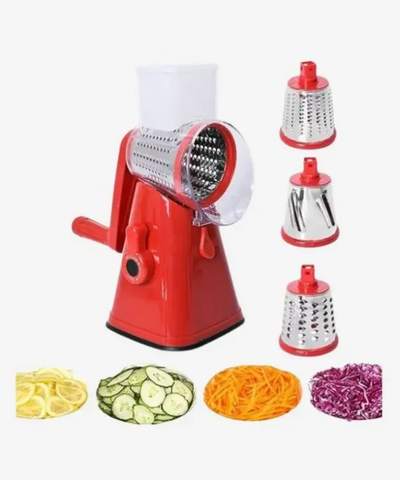 Drum Cutter Stainless Steel Slicer Grater Shredder with Suction Base Dishwasher