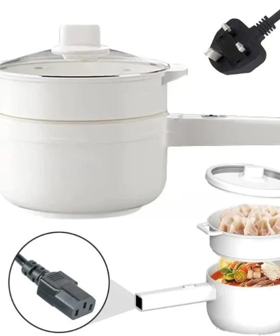 EOGILY 2L Electric Hot Pot with Steamer & Temperature Control-Non-Stick Electric Cooker