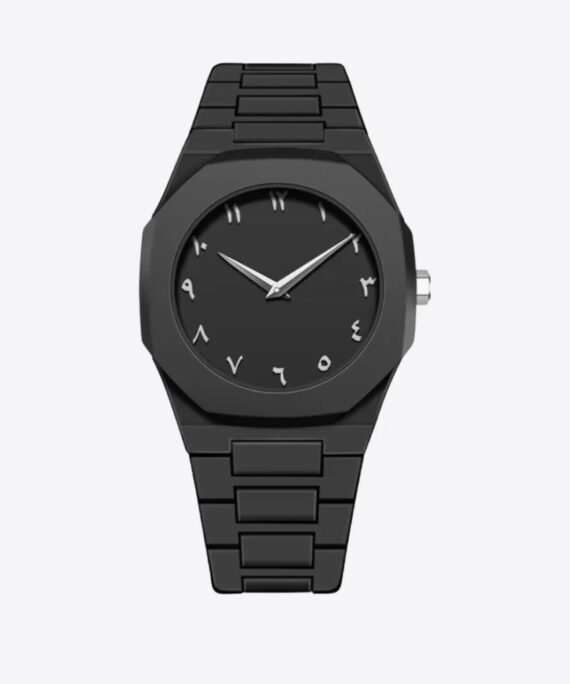 Aura Black Arabic Dial Watch (Buy 1 Get 1 free)