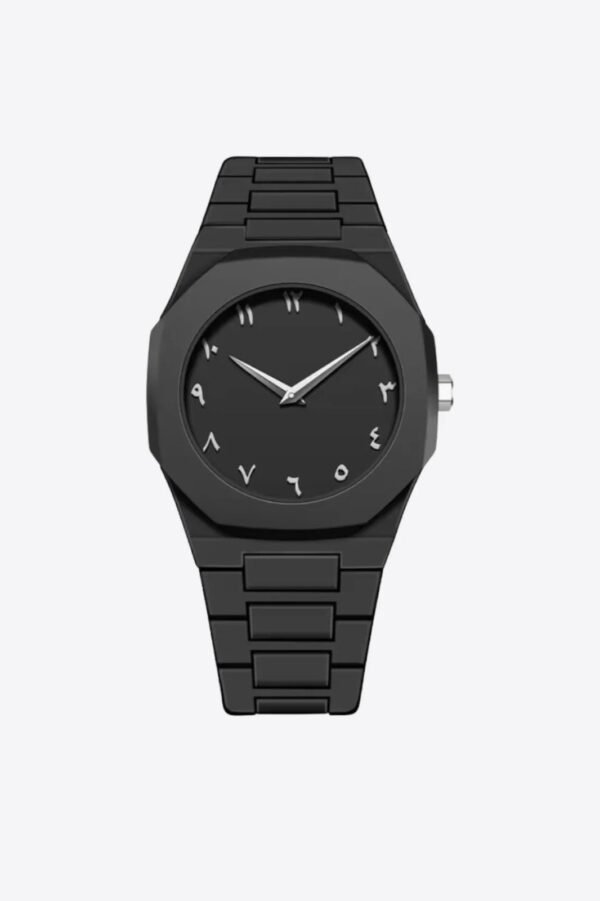 Aura Black Arabic Dial Watch (Buy 1 Get 1 free)